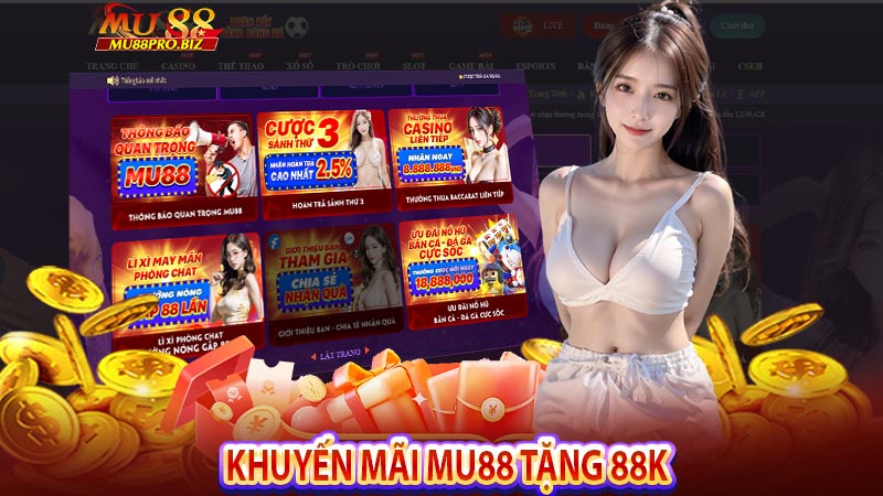 Khuyến Mãi Mu88 Tặng 88k